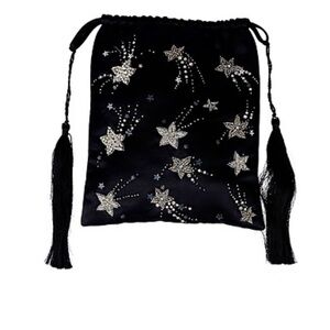 ATTICO Navy Velvet W/ shooting Stars Handbag
